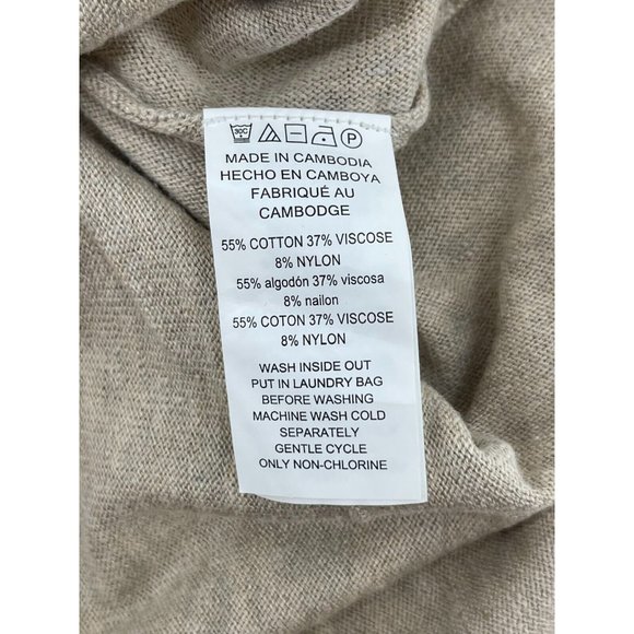 Michael Kors Women's Lightweight Beige Long Sleeve Knit Tunic Top Shirt Medium - Picture 7 of 10